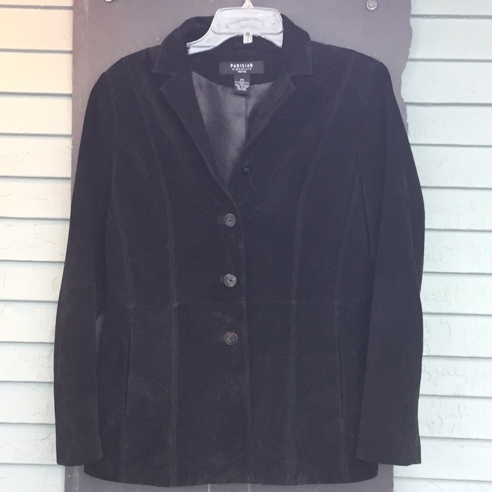 Parisian signature petite medium  suede jacket